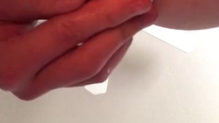 Putting a butt plug into my little asshole