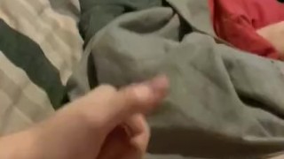 Wanking and fingering myself with big cumshot 