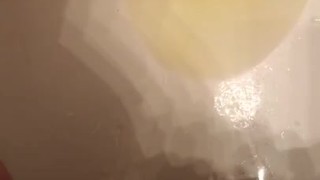 Peeing before bath
