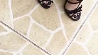 tici_feet @tici_feet IG tici feet showing black sandal and black toenails