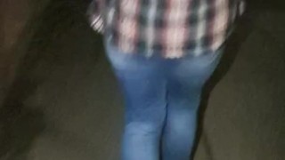 Alice - public wetting in jeans while walking home ;)