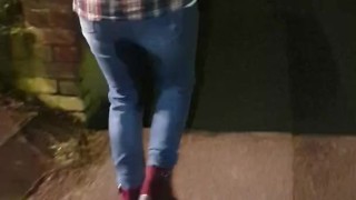 Alice - public wetting in jeans while walking home ;)