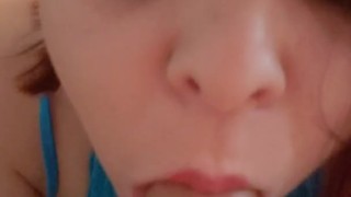 POV bj w/intense eye contact and breast play