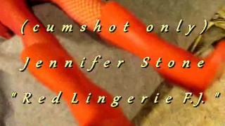 B.B.B.preview: Jennifer Stone "Red Lingerie"(cum only) WMV with Slomotion