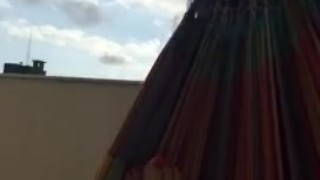 @tici_feet tici feet ig tici_feet red toenails in my hammock - feet