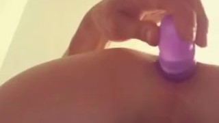 My asspussy is enjoying the 18 inch dildo 