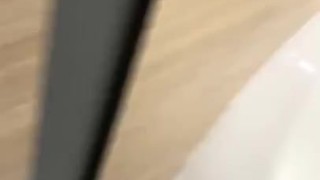 Wanking in public toilets nearly got caught 