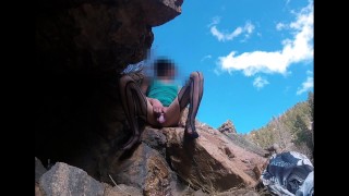 Caged sissy public piss