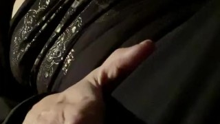 Car Masturbation In Black Yoga Pants