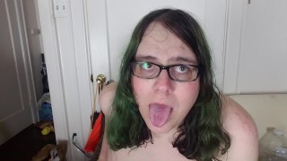 Green Hair Trans Tongue ASMR