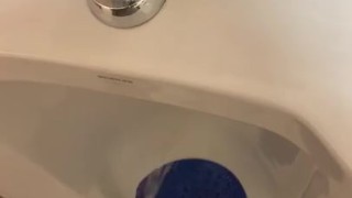 Public bathroom piss