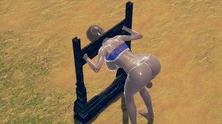 3d hentai Fat buttocks
