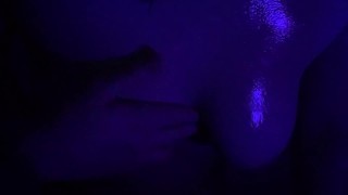 Very Dark Oiled Up Tit Play / Boob Worship