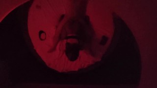 Sexy crossdresser gets double creampie on the red room