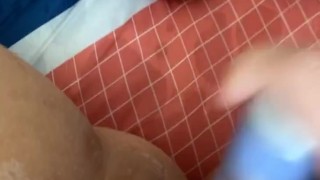 Squirting all over my huge toy like a slut