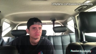 Hitchhiking skater gets sucked off for cash, then cums huge!