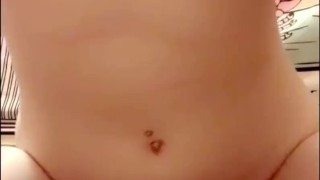 horny teen masturbating with her dildo