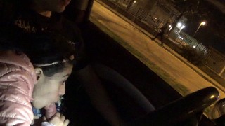 Public threesome sex in front of a police station during the quarantine!!!