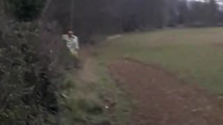 Teen flashes in the countryside