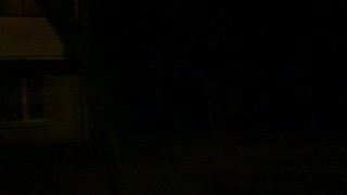 Mystery naked woman on the street at night