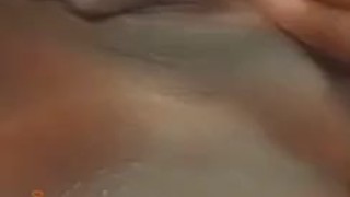 Ebony Girl plays with her Pussy 