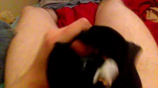 I quickly cum in panties and moan (lots of cum)