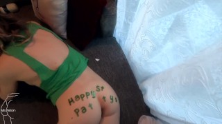 HOT St. Patricks Day Twerk and fuck; Instagram PAWG MILF gets surprise cock