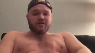 Solo jerk with a pocket pussy 