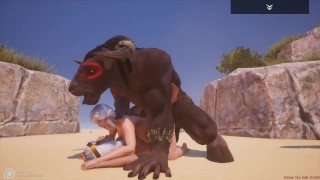 2 Girls 1 bull (group-sex)