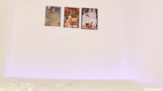 Twink pup rides knot on his Bad Dragon and fucks his cum back into his ass