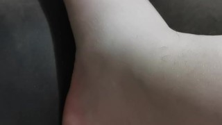 Painting toenails foot fetish