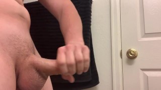 Big white cock cums for onlyfans