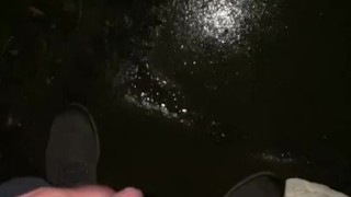 Outdoor wanking on the streets whilst it was raining