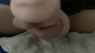 Uncensored Masterbation with big dick using toy 1st match 3/18