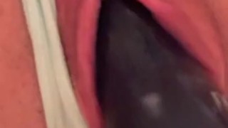 WET pussy cumming all over POV on toy