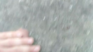 Handjob training dick on rock pov blowjob