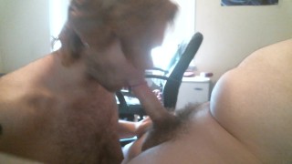 I blow a load on my husband's face