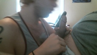 I blow a load on my husband's face