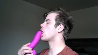 Big Purple Dildo Deep throat