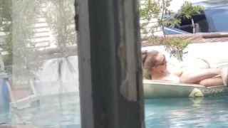 Caught my girlfriend playing in the pool