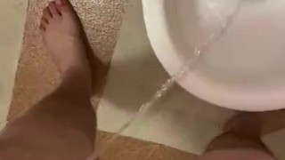 Having a piss long and loud