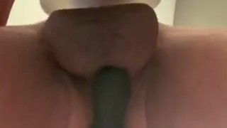 Prostate vibrator with Ice Fleshlight made me cum super early 
