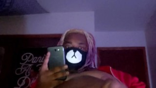 Lazy fucking my clear toy until I cum hard inside