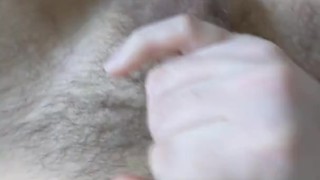 Thick cum running down my cock