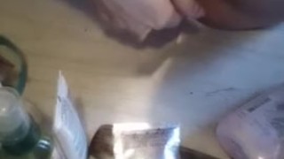 model showcases squirting pussy on phone