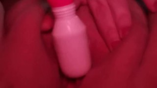 Close up female orgasm with toy