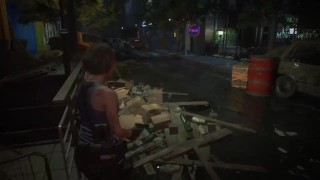 sexy cop runs around during corona outbrek