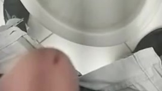 Pee man in the bathroom, before of sex. 