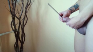 Straw in cock - Twink cock sounding experiment