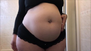 Swollen Belly Girl Huge Water Belly Inflation